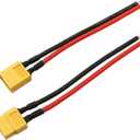 4 Pairs XT60 Connector Airplane Model Male Female Plug with Cable 10cm ESC Test Li-Po Battery Charging Interface Male Female Plug Shell Connector with Sheath Application Battery Controller