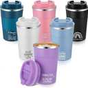 Pickmesh 6 Pcs Teacher Appreciation Gift Tumbler Insulated Coffee Mug Cup 12oz with Lids Daycare School Teacher Coworkers Birthday Gifts from Student for Women Men