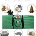 3 x Christmas Tree Storage Bag Extra Large Waterproof Heavy Duty Storage Containers, Fits Up to Tall 7.5 ft Xmas Artificial Tree, 600D Oxford Xmas Holiday Tree Bag with Reinforced Handles Dual Zipper