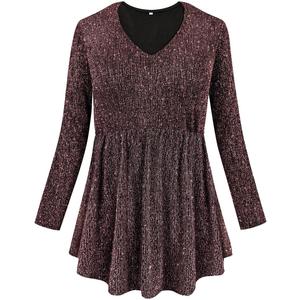 TIYOMI Plus Size Tunic for Women Long Sleeves Tops Flowy Hem Casual Floral Print Fall Winter Loose Fit Shirts XL-5XL 14W-28W (XX-Large, #9_ F136_ Sp _ Zis)