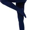 DUCMODA Women's 70D Semi-Opaque Tights High Waist Solid Soft Stretch Pantyhose (Blue, M)