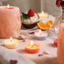 DEVI Assorted Scented Tea Lights Candles 10 Pack, 3.5-4 Hours Natural Palm Tea Candles Bulk for Home Scented, Highly Scented Small Votives with Essential Oils for Home Aromatherapy, Baby Shower Favors