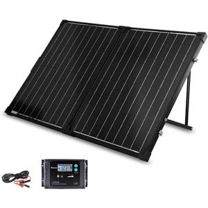 Renogy 100W Portable Solar Panel, 25% High Efficiency Solar Panel Kit with 20A Charger Controller for 12V Battery&Power Station, N-Type Foldable Solar Panels w/Tempered Glass for RV, Camping Off-Grid