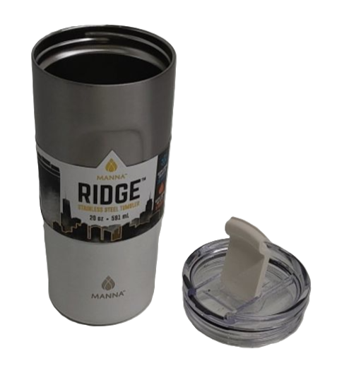 Manna™ Ridge™ Stainless Steel Coffee Tumbler - White