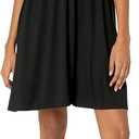 Amazon Essentials Women's Surplice Dress (Medium, Black)