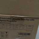 VIVOSUN 4" Inline Exhaust Fan & Speed Controller, Low Noise Workshop 130 CFM Duct Fan for HVAC Ventilation, Vent Booster Fan in Grow Tents, Basements, Bathrooms, Kitchens, Attics and 3D Printer