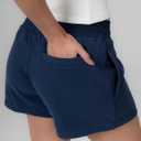 SPRUCE INT Summer SweatShorts for Women - Cotton Drawstring French Terry Comfy Casual Lounge Shorts Cute Shorts for Workout (Blue)