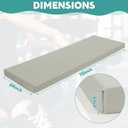 MABOZOO 3 Inch Thick Yoga Mat, Extra Thick Gymnastics Mat With Carrying Handles for Men Women, PU Leather Anti-Tear Fitness Foam Exercise Mat for Yoga, Pilates, Stretching (Gray)