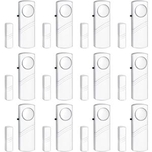 Door Window Alarm, 95DB Door Alarms for Kids Safety, Wireless Sensor Door Window Burglar Alarm-Window Pool Alarms for Home (12 Pack)
