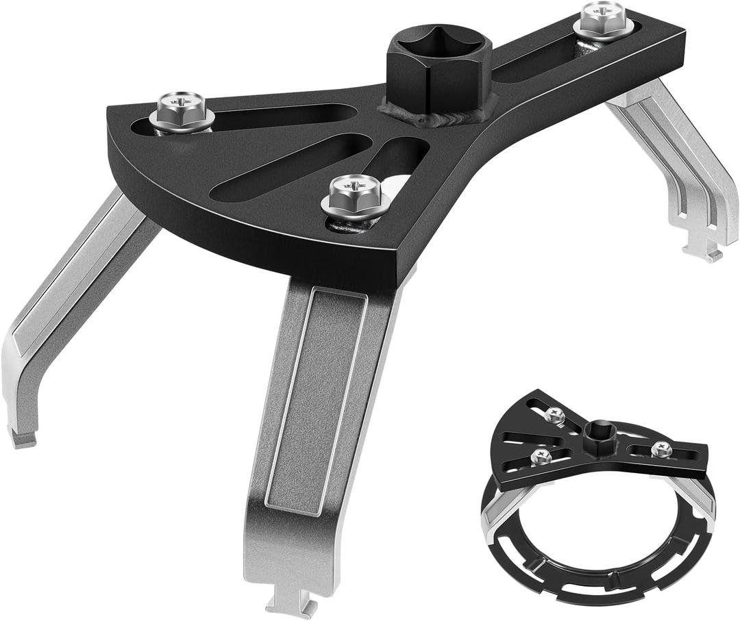 Yoursme Fuel Pump Lock Ring Removal Tool, 5.31" to 7.17" Fuel Pump Repair Tool, Adjustable Fuel Lid Tank Cover Collar Ring Spanner, Universal Car Fuel Tank Lock Ring Removal and Reinstall Tool