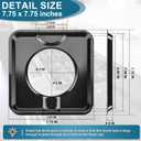 7.75" Square Drip Pan Heavy Duty Gas Burner 4 Pack SGP-400 Square Gas Range Drip Pans Black Porcelain Drip Pans Replacement for WP786333, AP6011553, PS11744751, Black