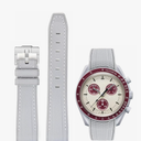 Watch Bands for Omega X Swatch Moonswatch Watch 20mm Curved Rubber Strap Silicone Watch Band Men Women Replacement Bracelet Omega MoonSwatch Speedmaster No Gap Strap
