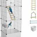 STILLCOVE Extra Large Bird Cage, Black Parakeet Cages with Rolling Stand & Wheels, Wide Birdcage for Parrots Cockatiels Conure Budgie Canary Finch Lovebird (14.2"L x 18.5"W x 53.2"H)