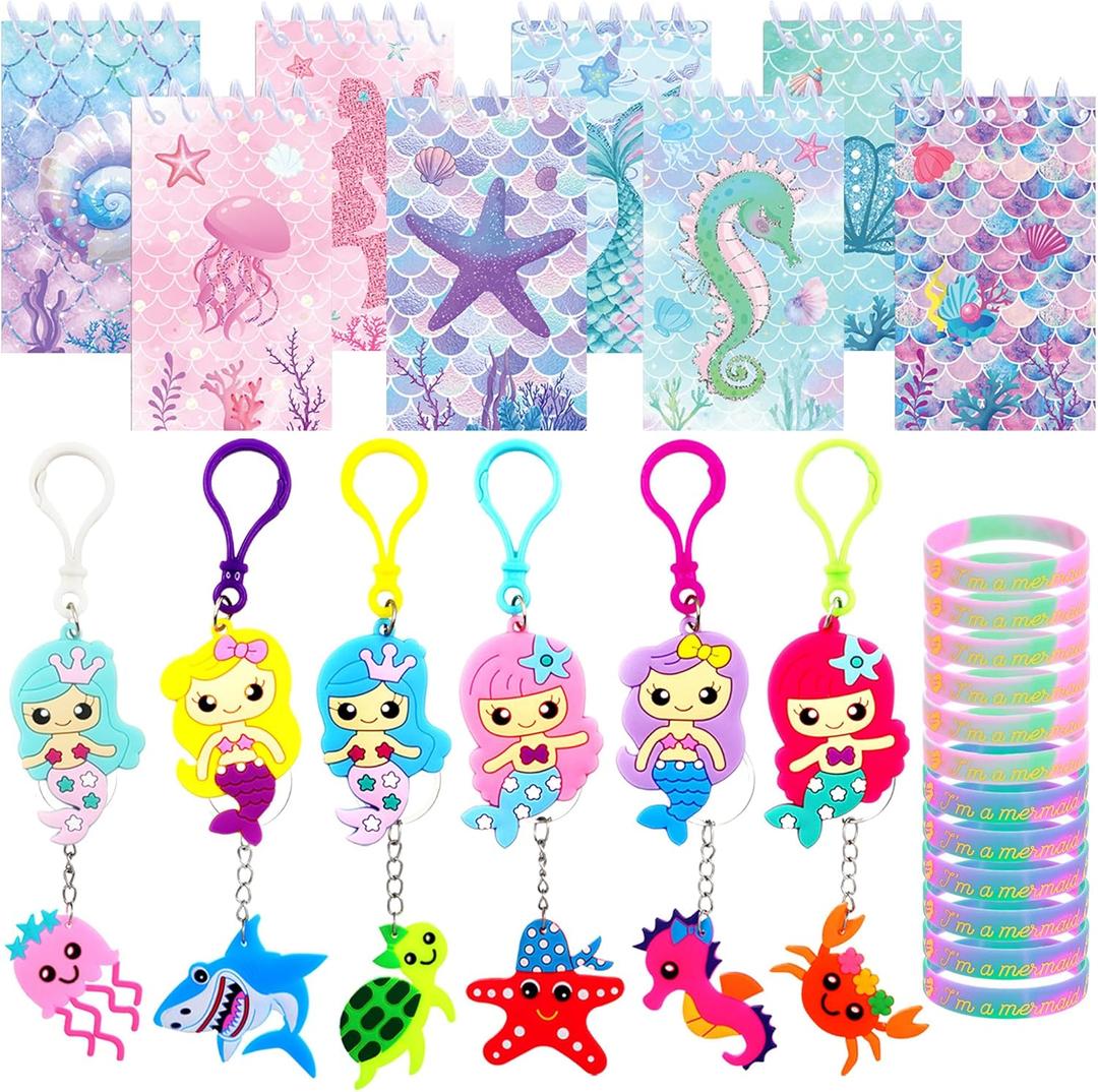 Roaring Good Time Mermaid Party Favors Mermaid Party Decorations Mermaids Goodie Bags Little Mermaids Birthday Decorations for Sea Birthday Decor Baby Shower Rewards Pinata Supplies (Purple 1)