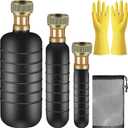 3PCS Drain Bladder Kit,Drain Cleaning Bladder Fits 1 to 6 Inch Drain Pipe,Drain Bladder Unclogger for Bathroom Sink,Swimming Pool Drain,Basement,Bathtub,Shower-Including Gloves and Storage Bag