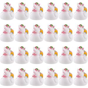 Sotiff 48 Pcs Unicorn Rubber Ducks Mini Rainbow Unicorn Ducks Bulk Small Duckies Toys for Girls Boys Birthday Gifts Pool Party Favors