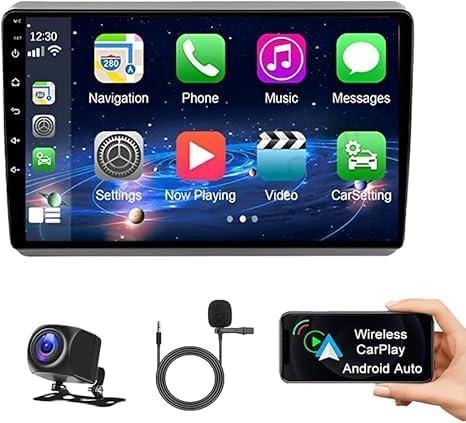 4+64G Android 13 Car Stereo Radio Fit for Dodge Dart 2012-2016,9" HD Touch Screen Car Radio Receiver with Wireless Carplay & Android Auto,GPS Navigation,Bluetooth,WiFi FM/RDS,SWC+AHD Backup Camera