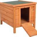 Cat House Outside, Weatherproof Wooden Bunny Rabbit Cat Hutch Outdoor Pet Cage Shelter Feral Cat House, Small Pet House and Habitats