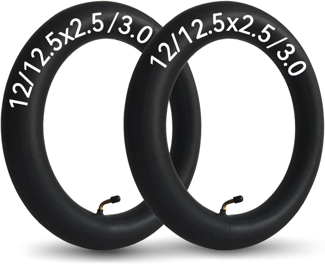 12/12.5 x 2.5/3.0 Inner Tube Scooters Replacement Tubes Bent Valve for 12x2.5 12x2.75 12x3.0 12.5x2.5 12.5x2.75 12.5x3.0 Most Bike/Scooter Tire Tube - 2 Pack