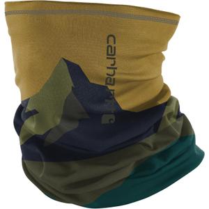Carhartt Men's UP0258U Force® Heavyweight Neck Gaiter - One Size Fits All - Mountain Print - Fennel/ Hunt Club