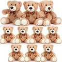Skylety 10 Pcs Bears Bulk Stuffed Animal Plush Toys 10-14 Inches Birthday Party Favors(Light Brown)
