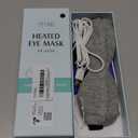 YFONG Heated Eye Mask for Dry Eyes, Stye and Migraines, USB Electric Eye Mask with 3 Temperature Settings & 4 Time Controls, Warm Eye Compress with Washable Cover for Eye Strain,Puffy and MGD (Black)