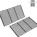 7524 7528 19.5" Grill Grates for Weber Genesis 300 Series Genesis E310 E320 E330 S310 S320 S330 EP310 EP320 EP330 for Weber Genesis 300 Grill Parts, Matte Cast Iron Cooking Grates, 19 1/2" X 12 3/4"ci