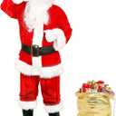 Santa Suit Men's Santa Claus Costume 10pcs Christmas Santa Outfits for Adults Santa Costume, Santa Coat 2022