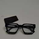 Cyxus Blue Light Glasses Women Men Chunky Retro Rectangle Frame UV400 Protection Computer Gaming 8143T01 (Black)
