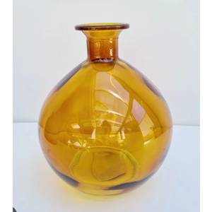 HD 10in Amber glass Vase