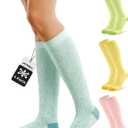 FITRELL 4 Pairs Compression Socks for Women & Men, 15-20mmHg Circulation Support for Athletic Travel Daily Wear
