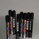 Black Liquid Chalk Markers Set (8 Pack), 6mm Reversible Bold & Chisel Dual Tip, Thick Wet Erase Pens, Water Erasable for Non Porous Whiteboard Glass Windows, School Business Supplies