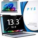 PYS Magnetic Laptop Privacy Screen 13.3 Inch 16:9 - Computer Screen Privacy Shield, Anti-Blue Light, Anti-Glare Filter, Removable Laptop Screen Protector