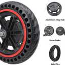 8.5'' Electric Scooter Replacement Wheel Solid Tire with Hub & Drum Brake | Specially designed for 8.5" DRUM BRAKE Escooter Fits VOLPAM Q1, MAXSHOT V1, V7, Joyhis: JS03, JS01, NAVIC T3, T5