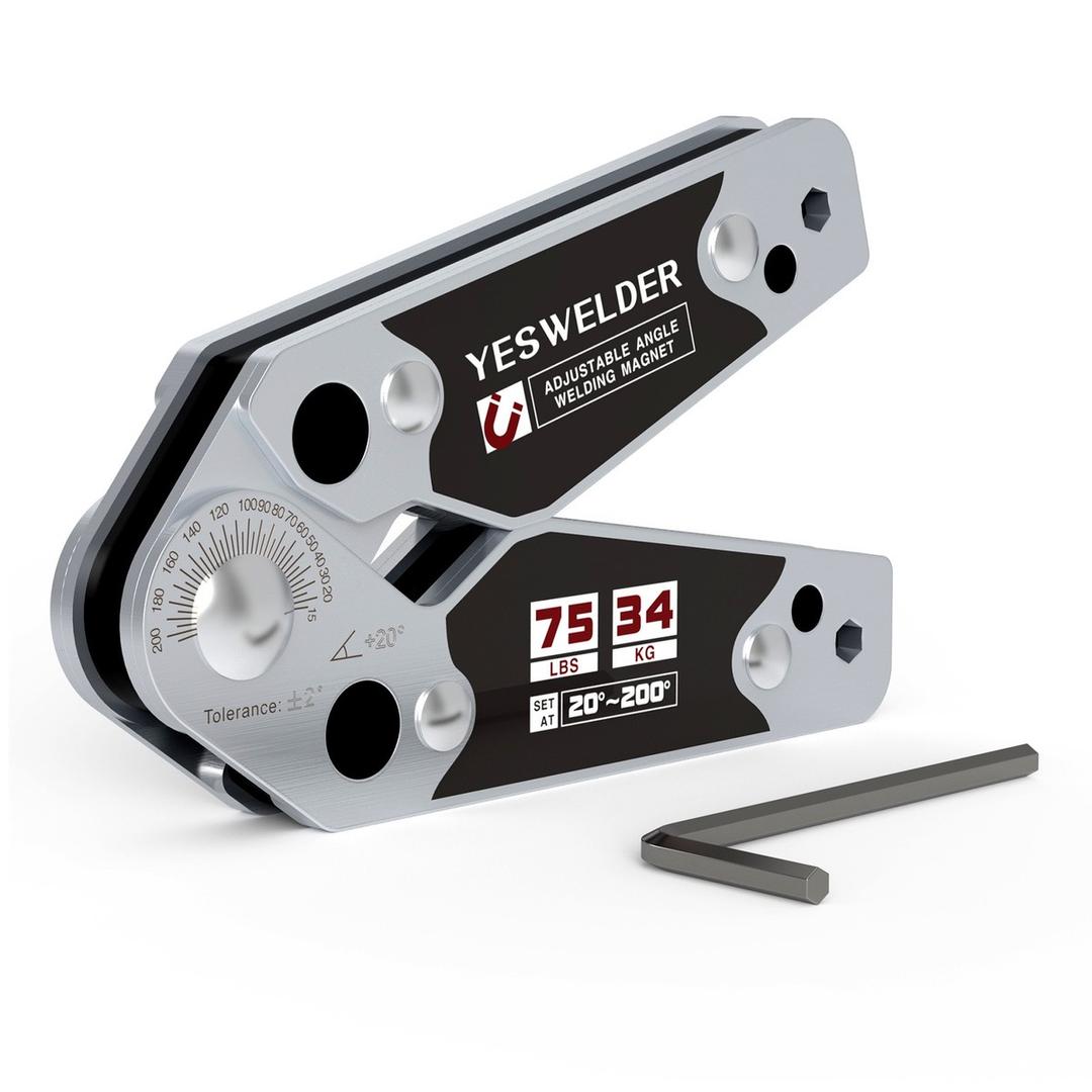 Adjustable Welding Magnet Holder 20-200°, 75LB Strong Magnetic Welding Tool