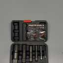 Pipe Extractor Set, 6-Piece Heavy Duty Steel Broken Pipe Extractors for Removing Damaged Threaded Pipes & Fittings from 1/8" to 1", with Durable Storage Case, Ideal Tools for Plumbers Mechanics DIY