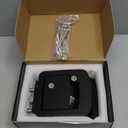 All-Metal RV Door Lock Replacement, Black Motorhome Door Latch Lock Fits 4.25" x 4.50" Opening for Class A and Class C RVs, Includes 4 Keys