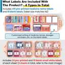 3 Pack 14 Grids Travel Pill Organizer Box with 415-Pcs Medicine Name Labels - Pocket Daily Pharmacy Case Container Kit - Travel Medication Holder Dispenser for Fish Oil Vitamin Supplement Storage