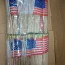 550 Pcs Small American Flags on Stick 4x6 Inch Mini American Flags with Safety Spear Tip Bulk Solid Wooden Pole Handheld US Flag for Parades Independence Day Memorial Day 4th of July Decorations