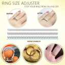 Ring Sizer Measuring Tool Kit Ring Mandrel Sizing Kit Finger Ring Size Measurer Ring Shaper to Fix Bent Rings Resize Repair Jewelers Mandrel and Hammer Ring Size Adjuster (WOOD-12PCS)