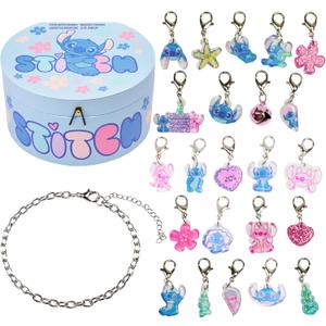 Get Trend Disney Stitch Advent Calendar 2025 for Girls, Charm Bracelet Jewelry Set, Christmas Countdown Calendar, Xmas Gifts for Girls