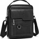 Small Crossbody Bag, Mens Shoulder Bag, Vintage leather Bag Office Business for Men, Handbag Purse Zipper