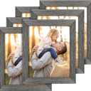TWING 8 X 10 Picture Frames Set of 6, Rustic Grey Farmhouse Collage Photo Frames Gallery Wall Frame Set for Table Top and Wall Display (Gray)