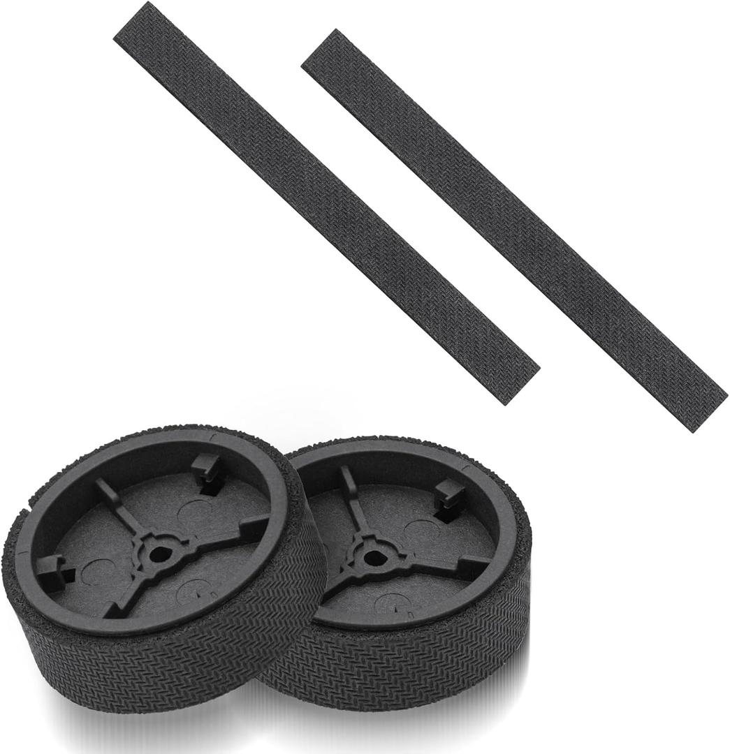 ilovelife Replacement Braava Wheels Tires Parts Kit - 2 Caster Wheels 2 Wheel Tires for iRobot Braava 380 380t 320 Mint 4200 5200C Mopping Robot Accessories
