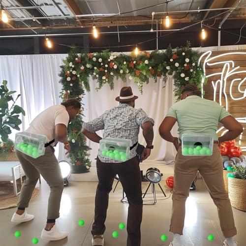 6 Sets Baby Shower Games Funny Bridal Shower Games Activities - Funniest Baby Shower Game Ever, Ice Breakers for Boy or Girl, Ping Pong Twerk Game (Green)