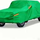 Pickup Truck Cover Custom Compatible with RAM 2500 3500 2010-2025 Mega/Regular/Crewfor Outside Storage Waterproof Breathable, Full Cover All Weather Protection Rain Sun Snow with Zip(Green)