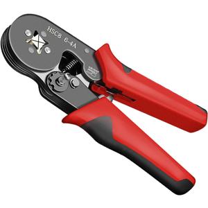 Ferrule Crimping Tool AWG 23-7 (0.25-10mm), Self-Adjusting Ratchet Wire Ferrule Crimper with Square Crimp Profile, Electrical Terminal Crimping Tool for Electrician, Control Panel & Industrial Wiring