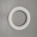 FloraCraft Extruded CraftFM Wreath 1.5 Inch x 7.8 Inch White