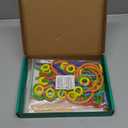 142pcs Wooden Pattern Blocks Montessori Smart Sticks Wooden Tangram Puzzle STEM Toy Activities Preschool Brain Teaser Montessori Toys Gift for 3 4 5 Years Old Kids Boys Girls