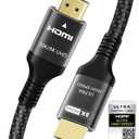 Certified 10K 8K HDMI 2.1 Cable 10 FT, 48Gbps Ultra High Speed HDMI Cord Ethernet CEC 4K 240Hz 165Hz 144Hz 120Hz 8K 60Hz eARC Netflix HDCP2.3 HDR10+ PC Laptop RTX5090 TV Monitor Projector X-box PS5